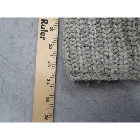 Abercrombie Fitch Sweater Women Small Gray Wool Blend Chunky Knit Cardigan Y2K - Picture 9 of 9